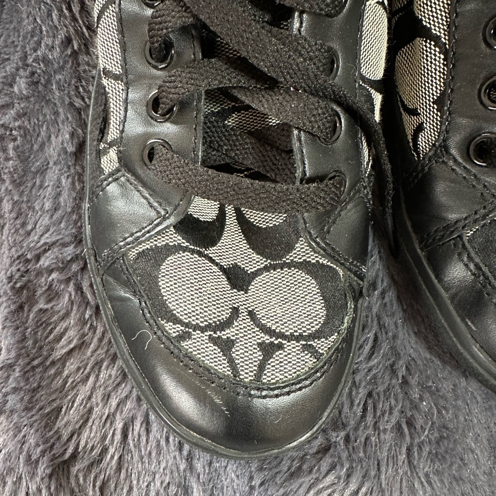 Coach Ellis High Top Sneakers Black and Gray US Women’s Size 8.5 Y2K - Picture 6 of 12